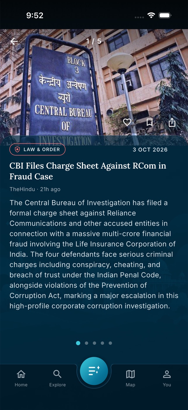 One event from the summary, with its photo, category, headline and summary.